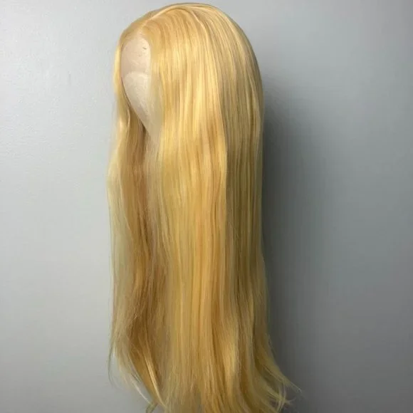 Yellow Wig Straight Lace Wig